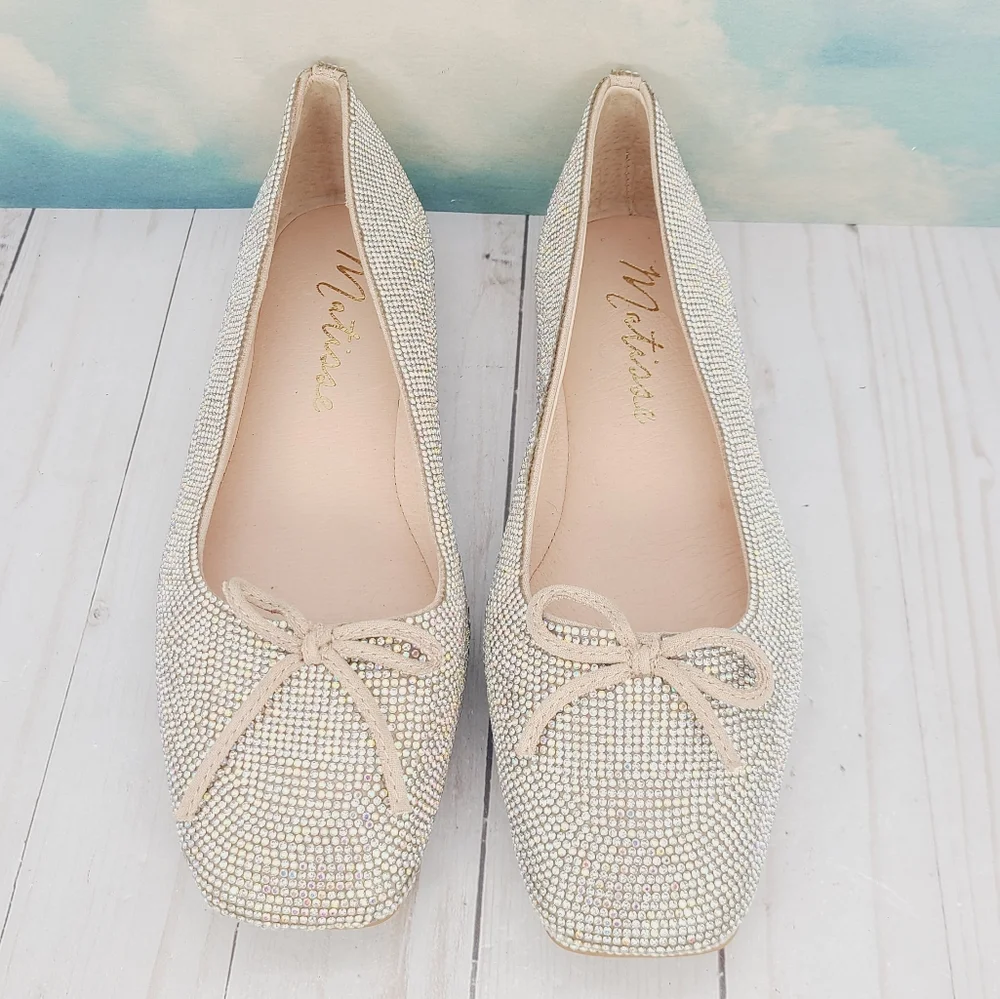 Matisse Roxy Rhinestone Ballet Flats 9.5 - Picture 2 of 9